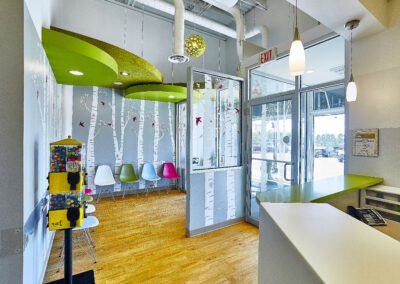 Dentist clinic Waiting room from washroom